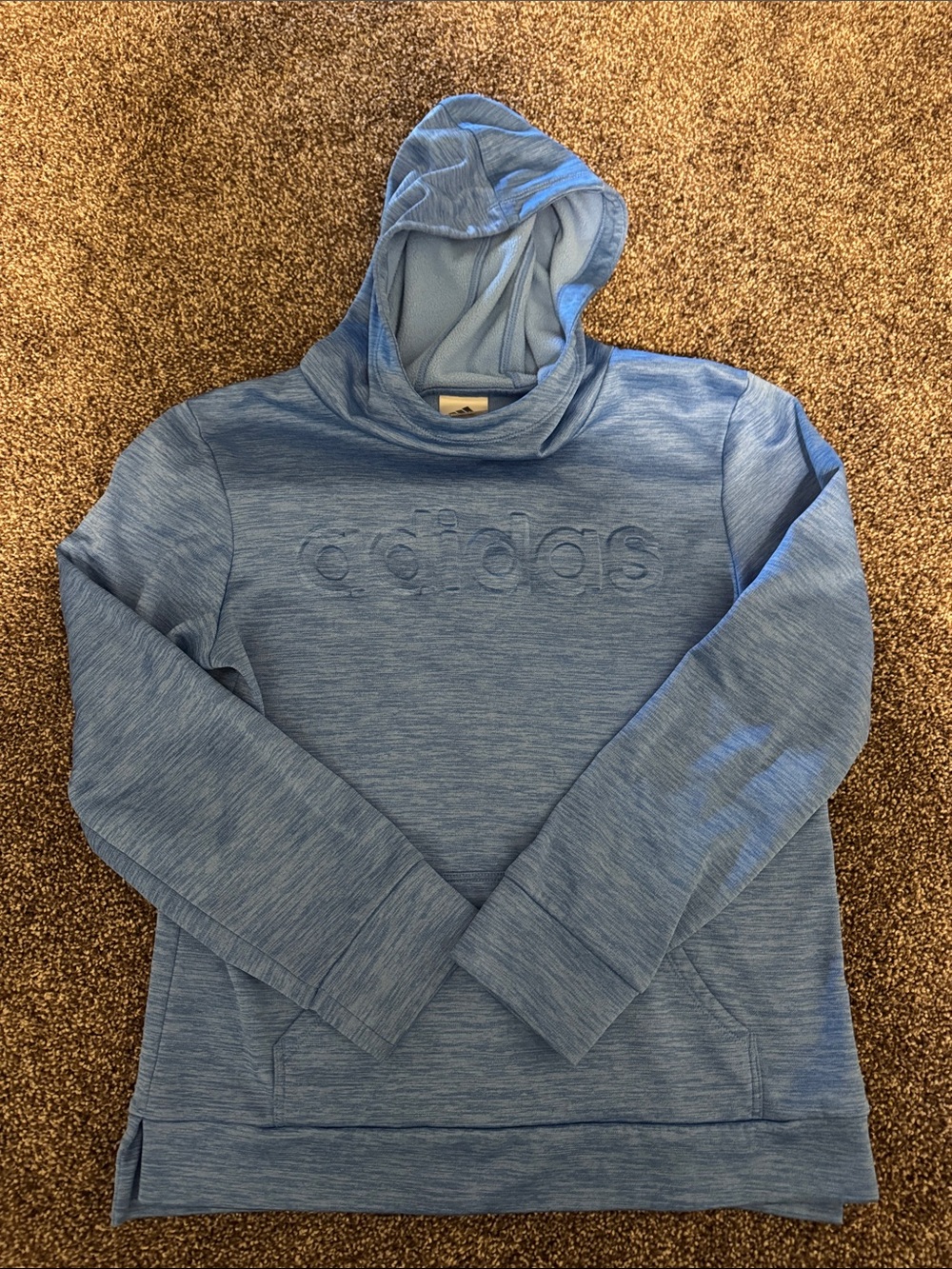 adidas Heathered Sky Blue Pullover Hoodie
